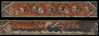 Ceiling Panel with Knights, Galleys and a Boat with a High Gunwale by Unbekannt Unbekannt